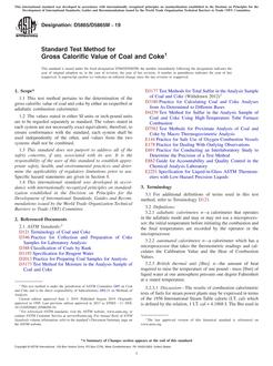 ASTM D5865/D5865M-19