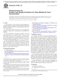 ASTM D4306-20 ASTM D4306-20