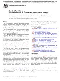 ASTM D2256/D2256M-21