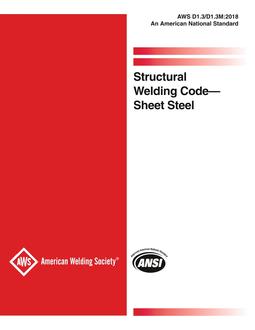AWS D1.3/D1.3M:2018 AWS D1.3/D1.3M:2018
