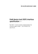 BS PD CLC/TR 62453-503-1:2009