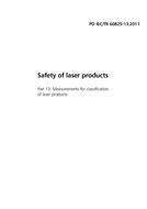 BS PD IEC/TR 60825-13:2011