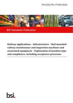 BS PD CEN/TR 17498:2020 BS PD CEN/TR 17498:2020
