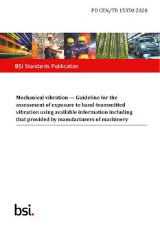 BS PD CEN/TR 15350:2020