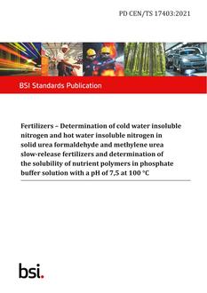 BS PD CEN/TS 17403:2021
