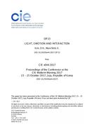 LIGHT, EMOTION AND INTERACTION (OP33, 228-237) LIGHT, EMOTION AND INTERACTION (OP33, 228-237)