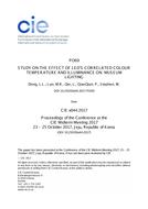 STUDY ON THE EFFECT OF LED'S CORRELATED COLOUR TEMPERATURE AND ILLUMINANCE ON MUSEUM LIGHTING (PO69, 1047-1055) STUDY ON THE EFFECT OF LED'S CORRELATED COLOUR TEMPERATURE AND ILLUMINANCE ON MUSEUM LIGHTING (PO69, 1047-1055)