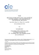 MUSEUM LIGHTING WITH LEDS: EVALUATION OF LIGHTING DAMAGE FOR CONTEMPORARY PHOTOGRAPHIC MATERIALS (PO70, 1056-1064) MUSEUM LIGHTING WITH LEDS: EVALUATION OF LIGHTING DAMAGE FOR CONTEMPORARY PHOTOGRAPHIC MATERIALS (PO70, 1056-1064)
