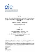 NOVEL METHOD FOR ANGULAR CHARACTERISATION OF GONIOPHOTOMETERS WITH A PATTERN GENERATING ARTEFACT (PP34, 704-711)