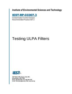 IEST RP-CC007.3 IEST RP-CC007.3