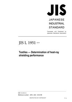 JIS L 1951:2019 JIS L 1951:2019