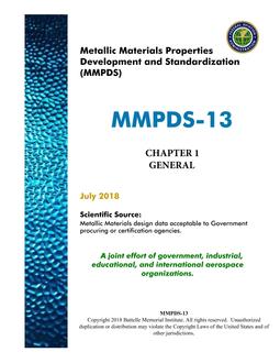 MMPDS MMPDS-13 Chapter 1 MMPDS MMPDS-13 Chapter 1